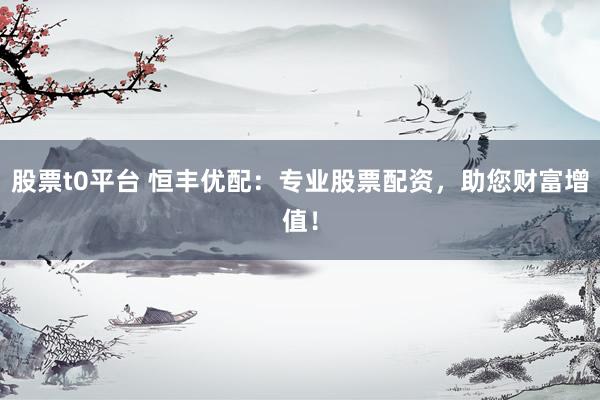 股票t0平台 恒丰优配：专业股票配资，助您财富增值！