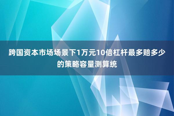 跨国资本市场场景下1万元10倍杠杆最多赔多少的策略容量测算统